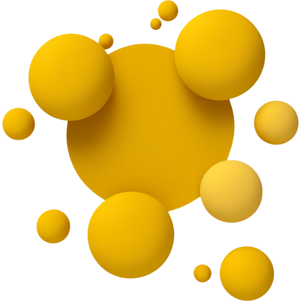 AI generated Realistic round yellow. AI Generative png
