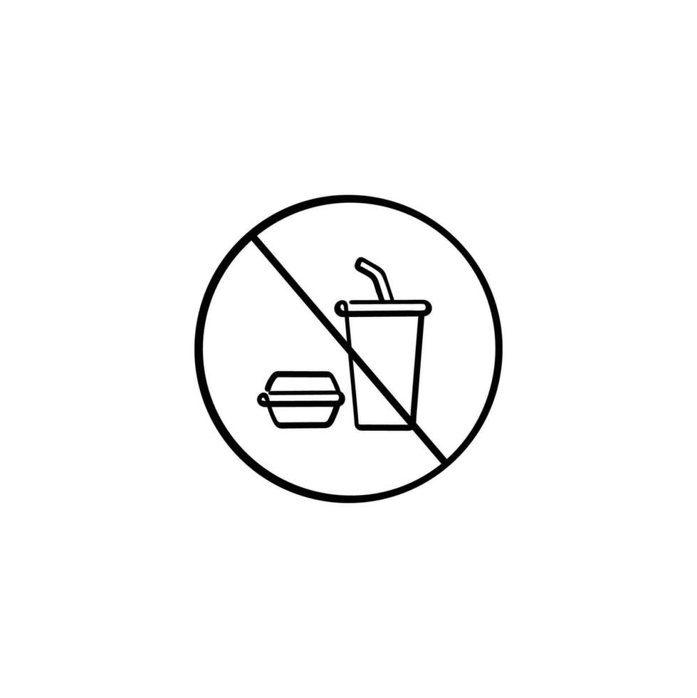No Food Line Style Icon Design vector