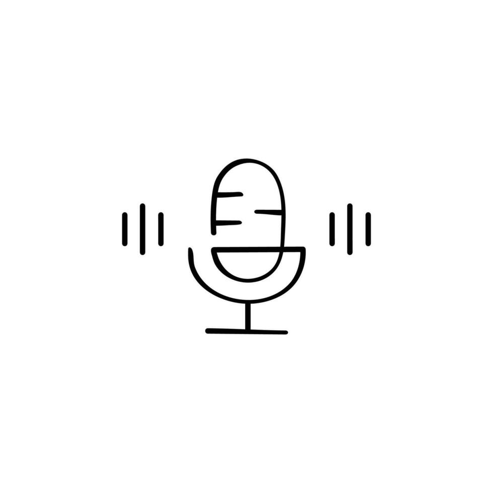 Voice Recognition Line Style Icon Design vector