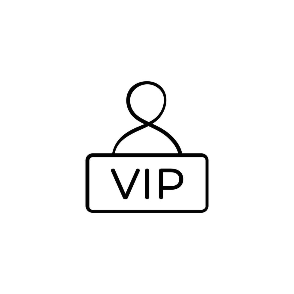 VIP Person Line Style Icon Design vector