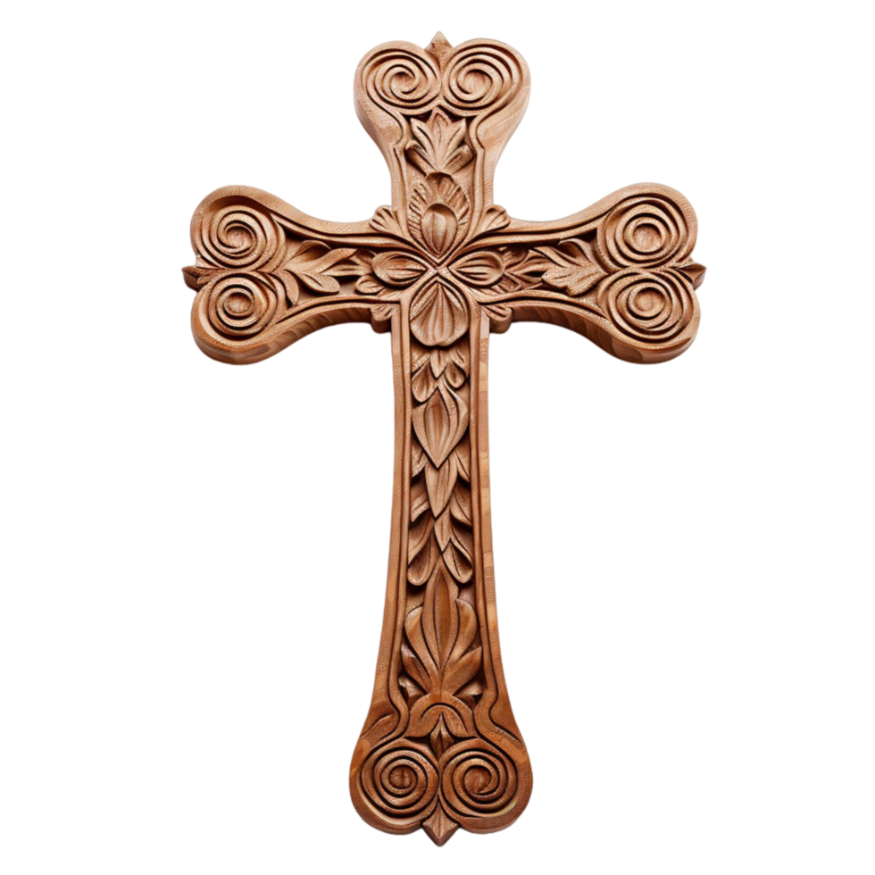 AI generated Real Gold Cross Chain 35908568 PNG