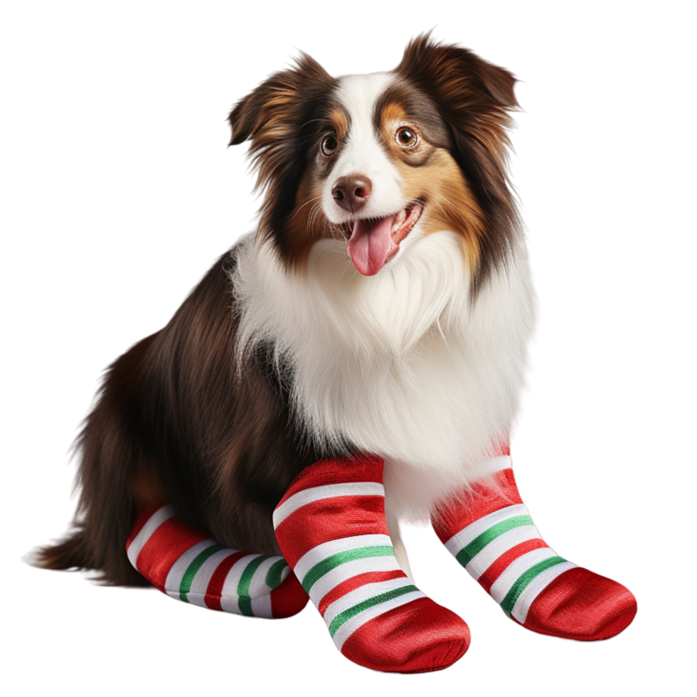 AI generated Cute Christmas Dog png