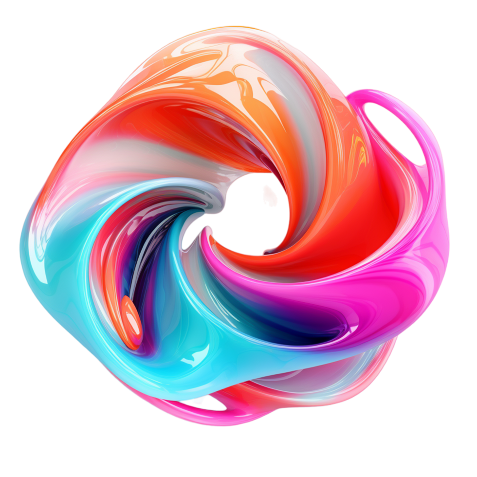 AI generated 3d holographic fluid gradient png