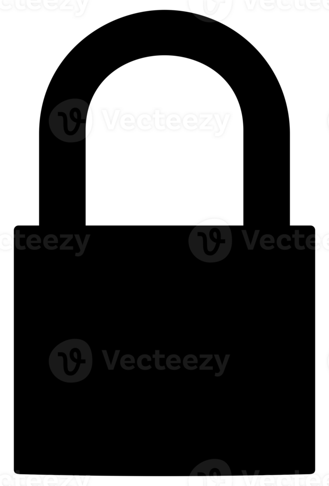 Padlock Silhouette, Flat Style, can use for Art Illustration, Pictogram, Logo Gram, Website or Graphic Design Element. Format PNG