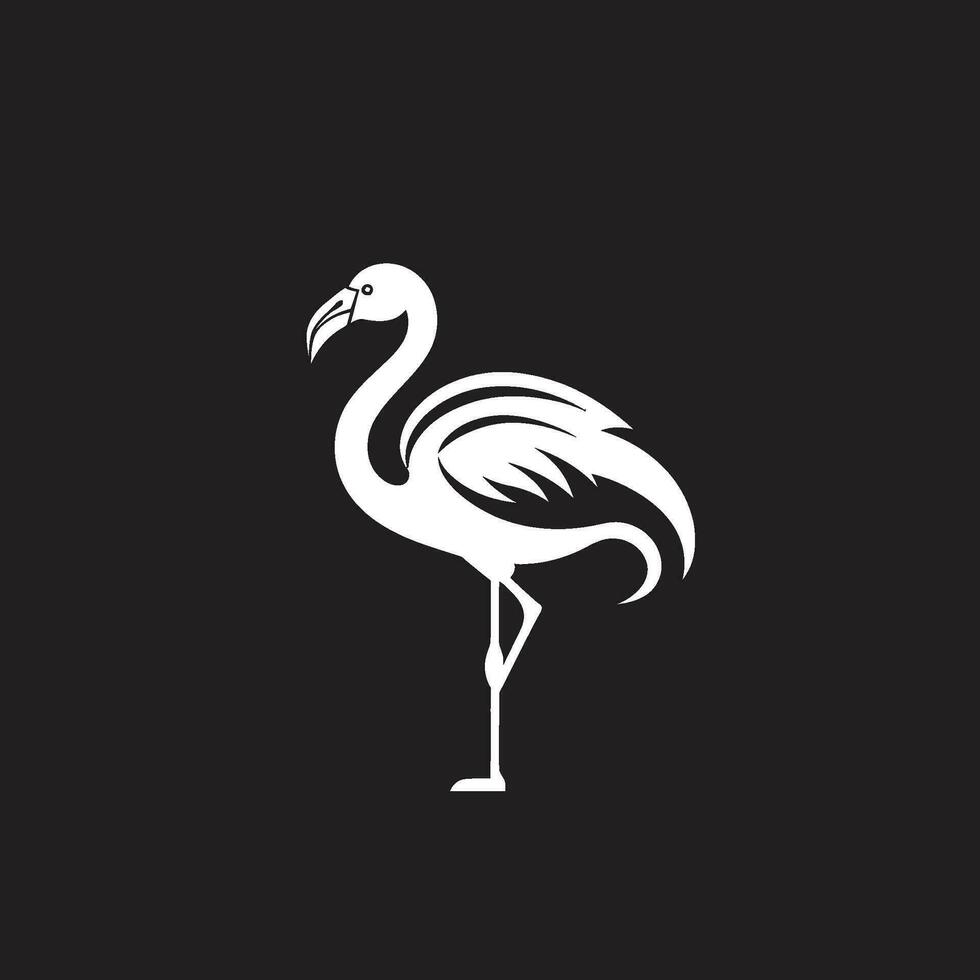 Coral Flair Flamingo Icon Logo Design Vibrant Plumage Flamingo Logo Vector Graphic