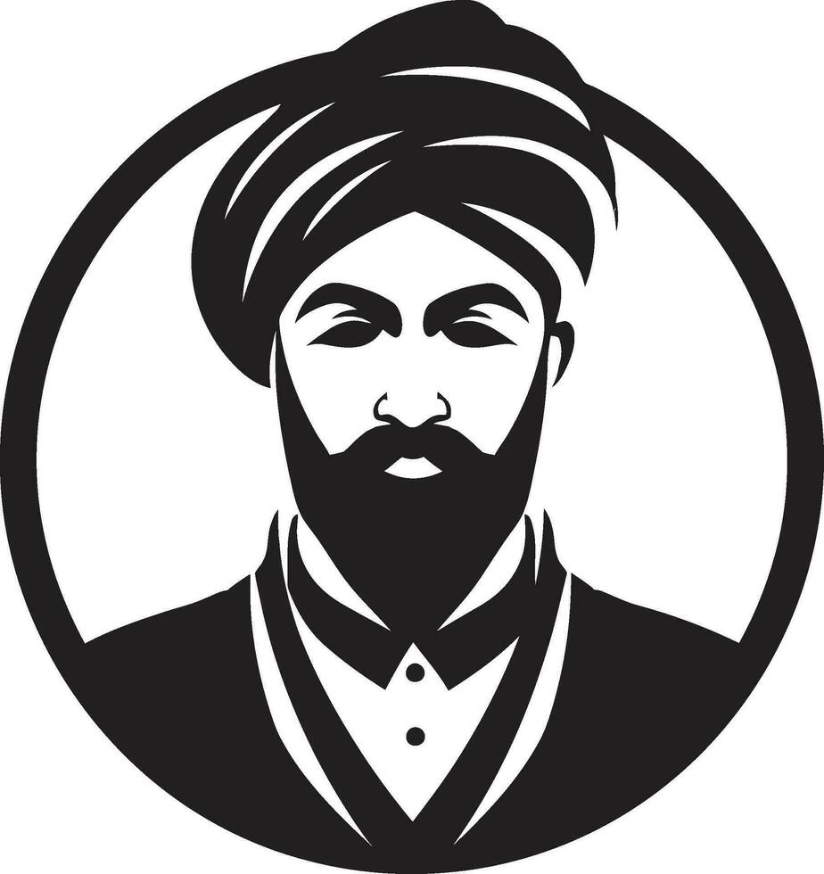 aseo grandeza indio Boda hombre logo étnico elegancia novio icono vector