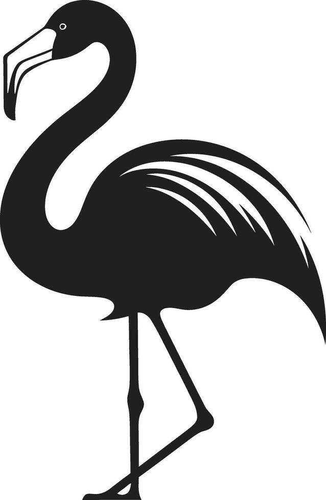 tropical elegancia flamenco pájaro logo vector coral majestad flamenco emblema diseño icono