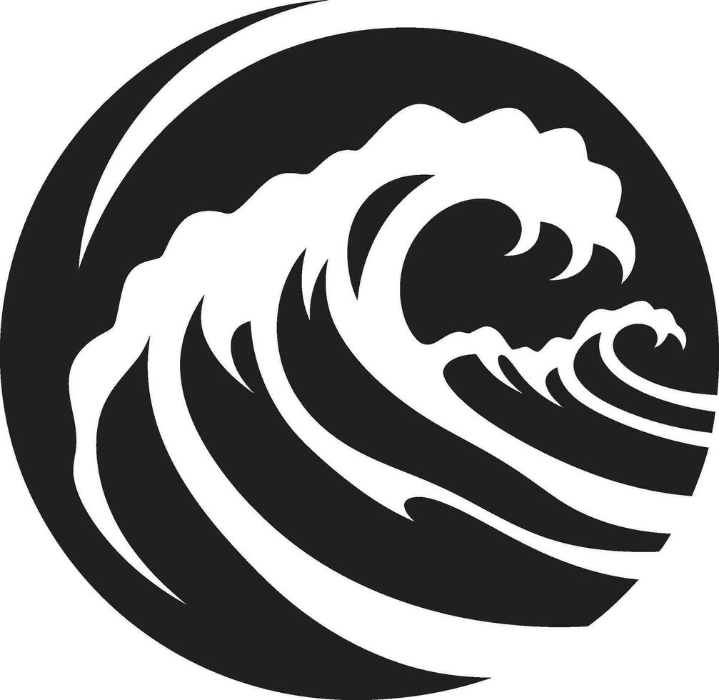 Wave Whisper Water Wave Icon Vector Minimalist Motion Logo Design Vector