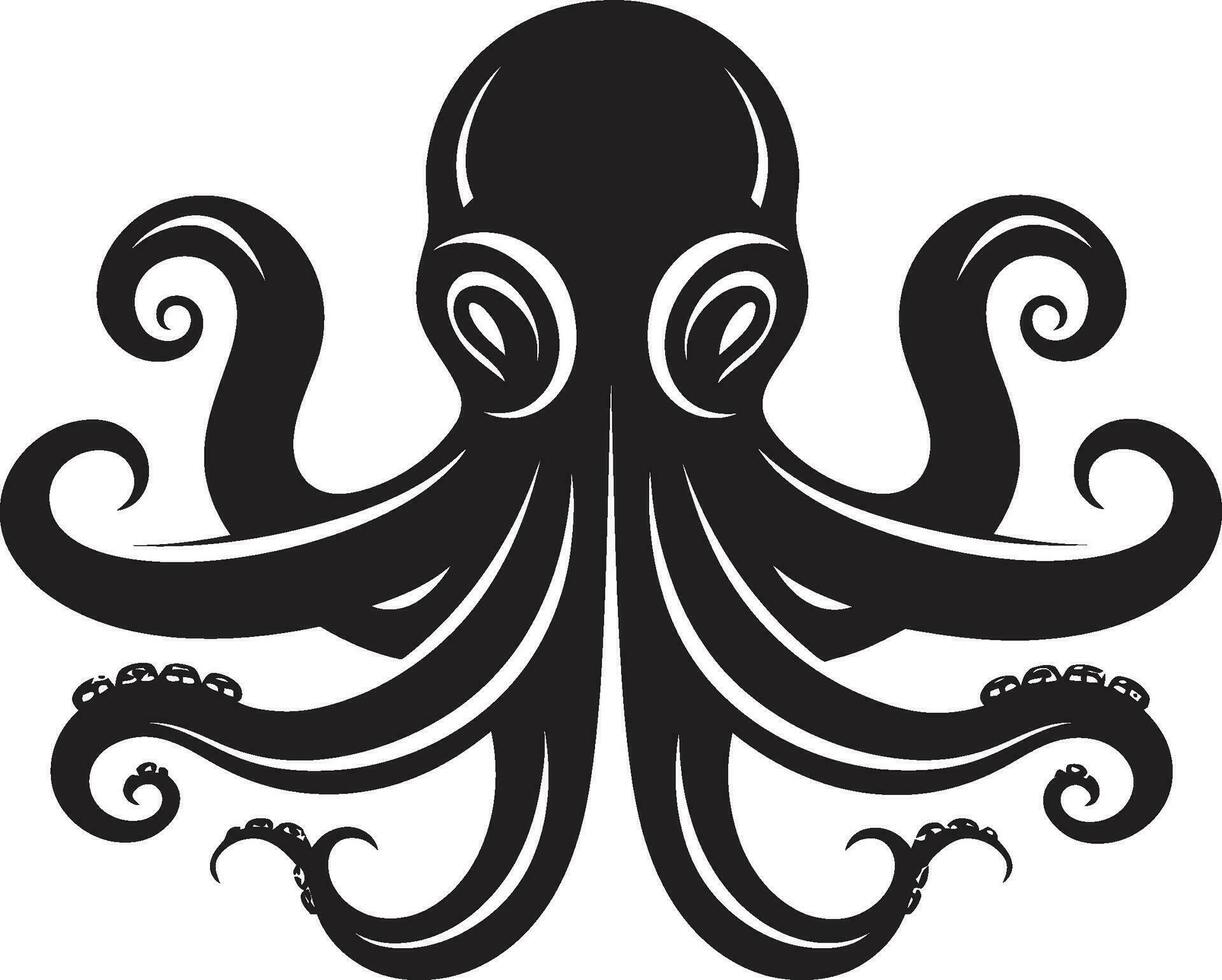 Mystical Mantle Logo Vector Icon Subaquatic Serenity Octopus Emblem Design