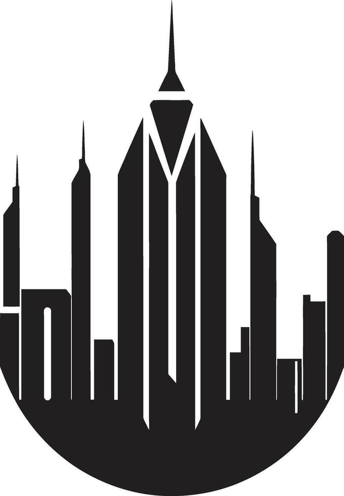 Elite Estates Emblematic Property Icon Urban Utopia Real Estate Icon Design vector