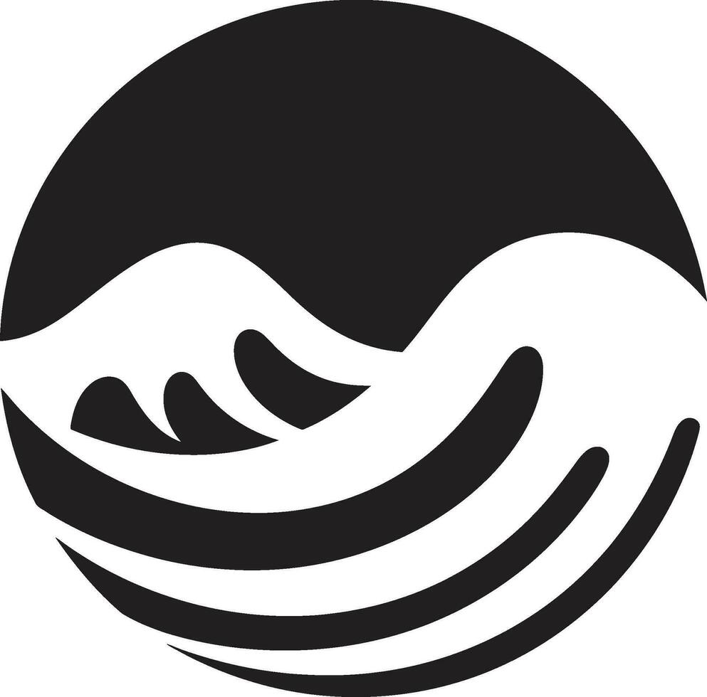 ola susurro agua ola icono vector minimalista movimiento logo diseño vector