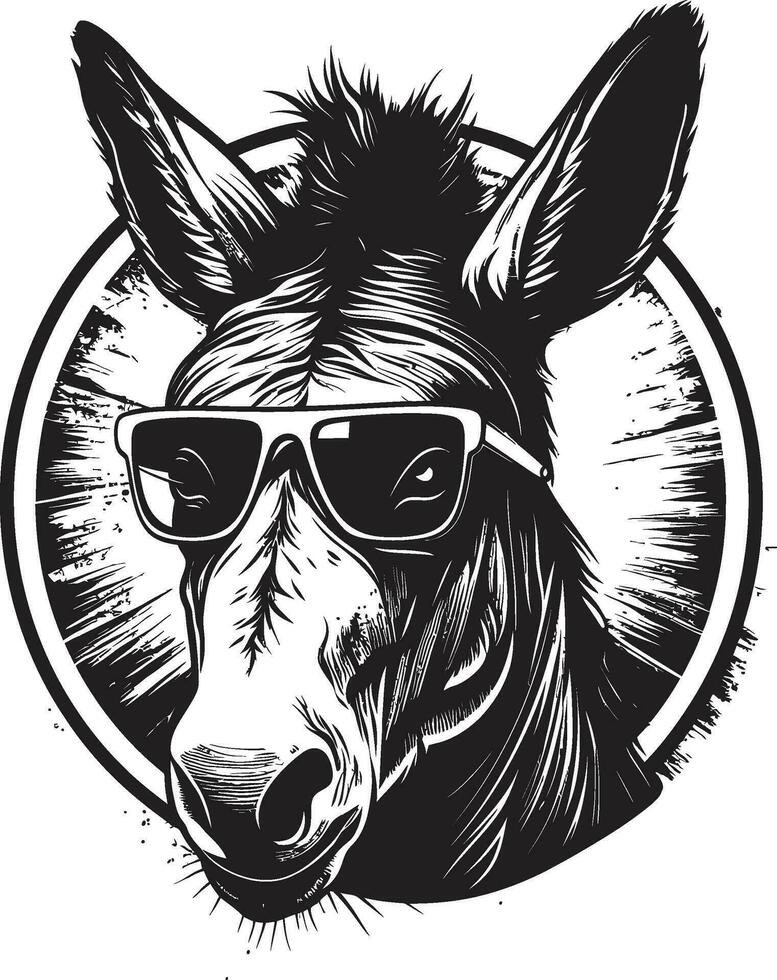 Reliable Runner Donkey Iconic Emblem Assured Ass Logo Vector Icon
