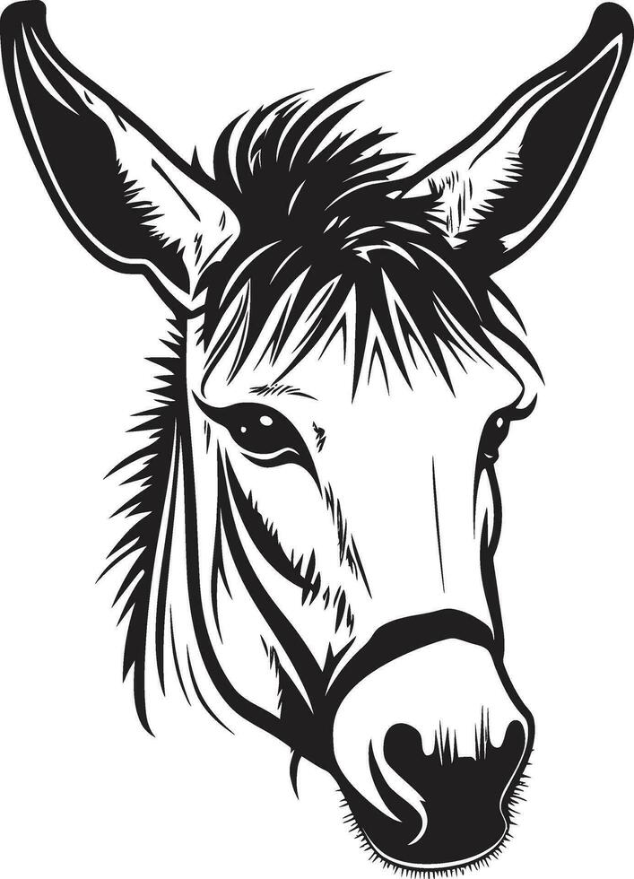 Steadfast Steed Donkey Logo Design Reliable Runner Donkey Iconic Emblem vector