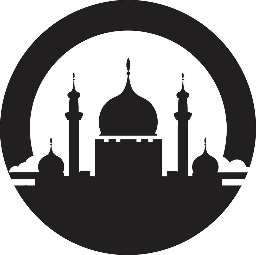Mosque Majesty Emblematic Logo Vector Sublime Symmetry Mosque Icon Design