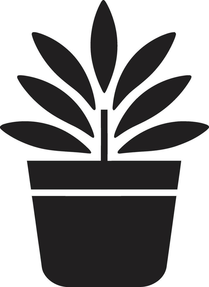 Verdant Visions Emblematic Plant Icon Foliage Fusion Logo Vector Icon