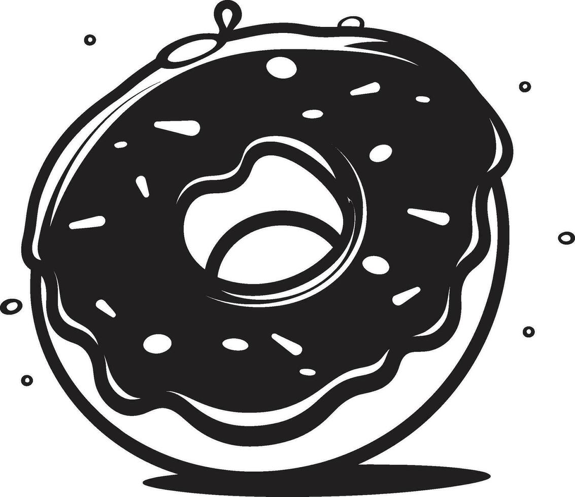 sabroso fantasía emblemático diseño tentador trata rosquilla icono vector