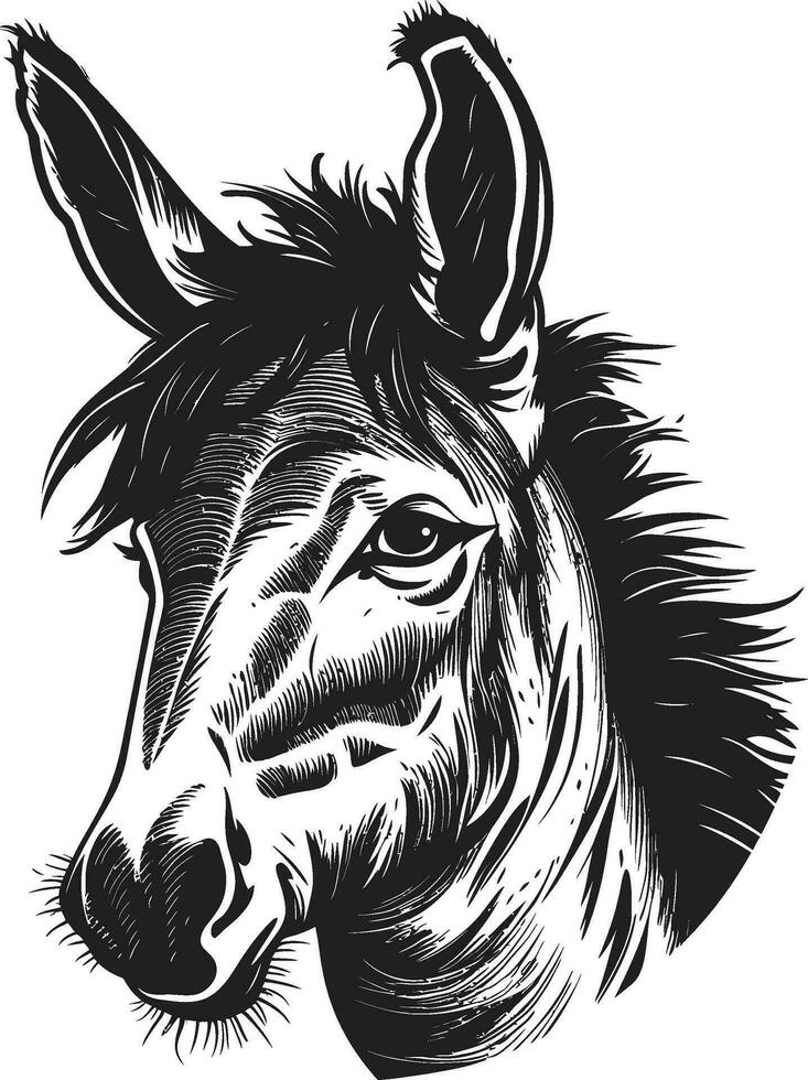 mula majestad Burro logo vector noble rocín emblemático diseño