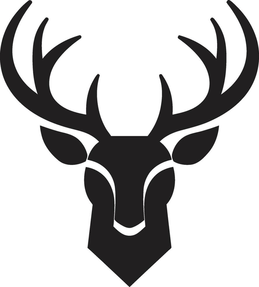 Forest Elegance Deer Head Vector Illustration Emblematic Stag Deer Head Logo Design Icon