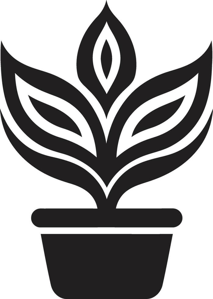 verdor gloria planta emblema diseño flora florecer icónico planta vector