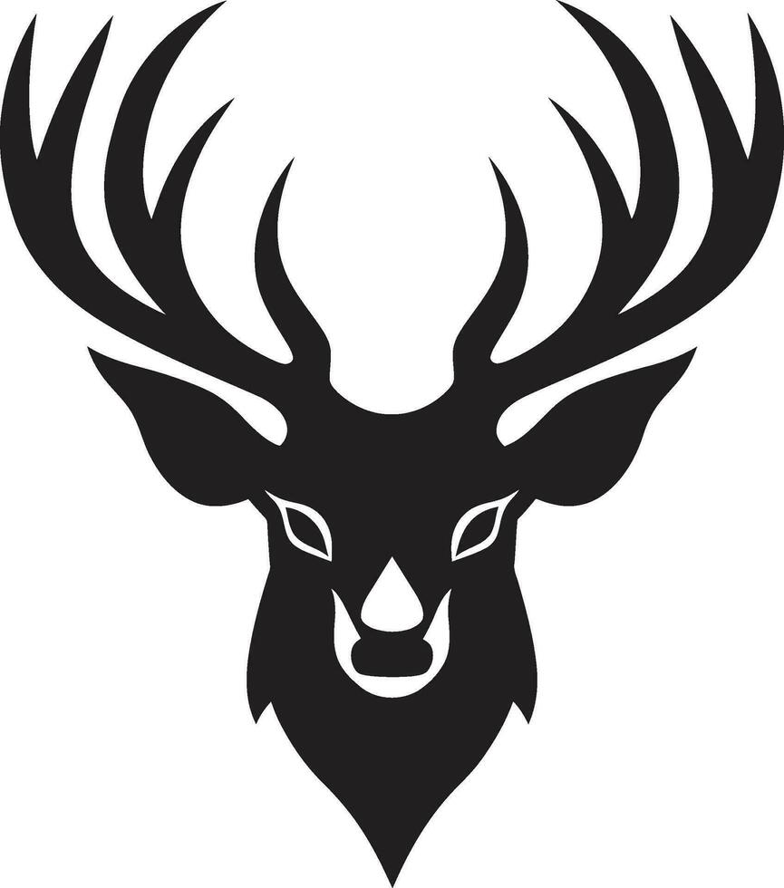 Wildlife Majesty Deer Head Vector Icon Serene Antlers Contemporary Deer Head Emblem