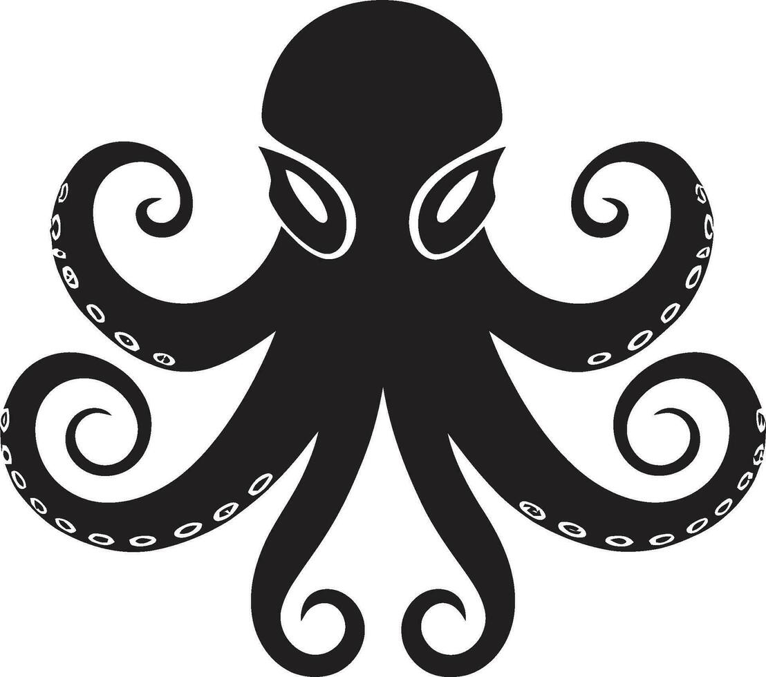 Tentacle Tapestry Emblematic Icon Serene Suckers Logo Vector Icon