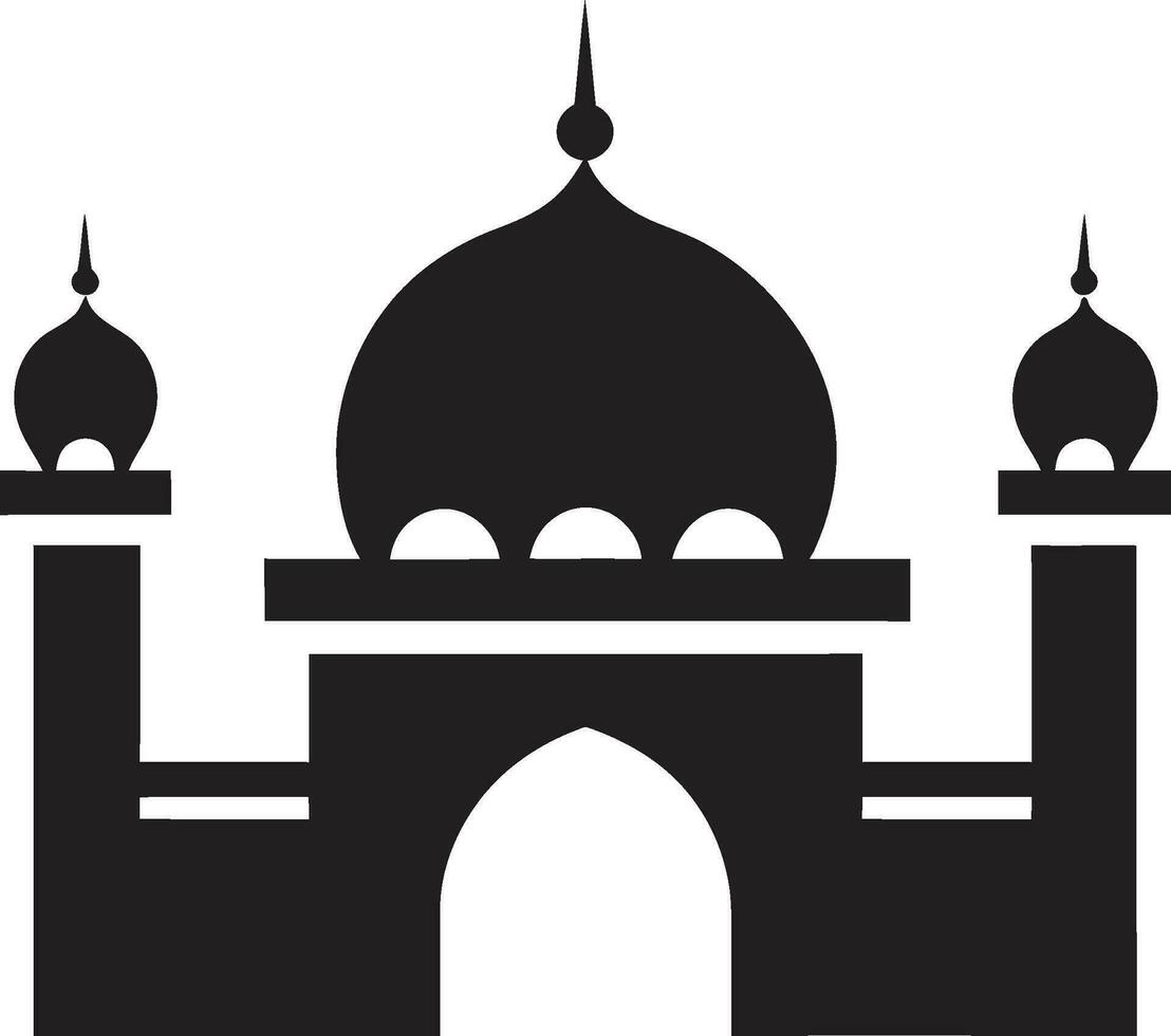 mezquita maravilla icónico logo vector etéreo eco mezquita icono emblema