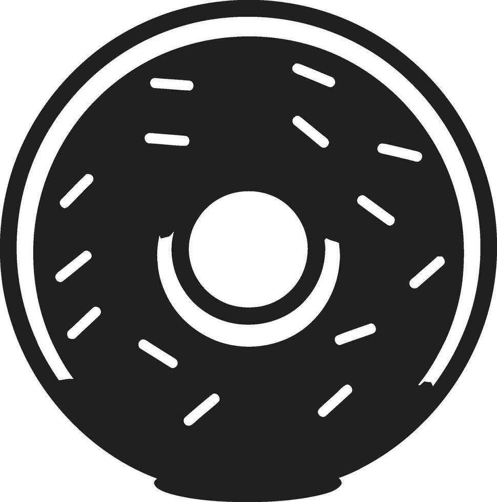 Sugary Sensation Donut Logo Design Frosted Fusion Donut Iconic Emblem vector