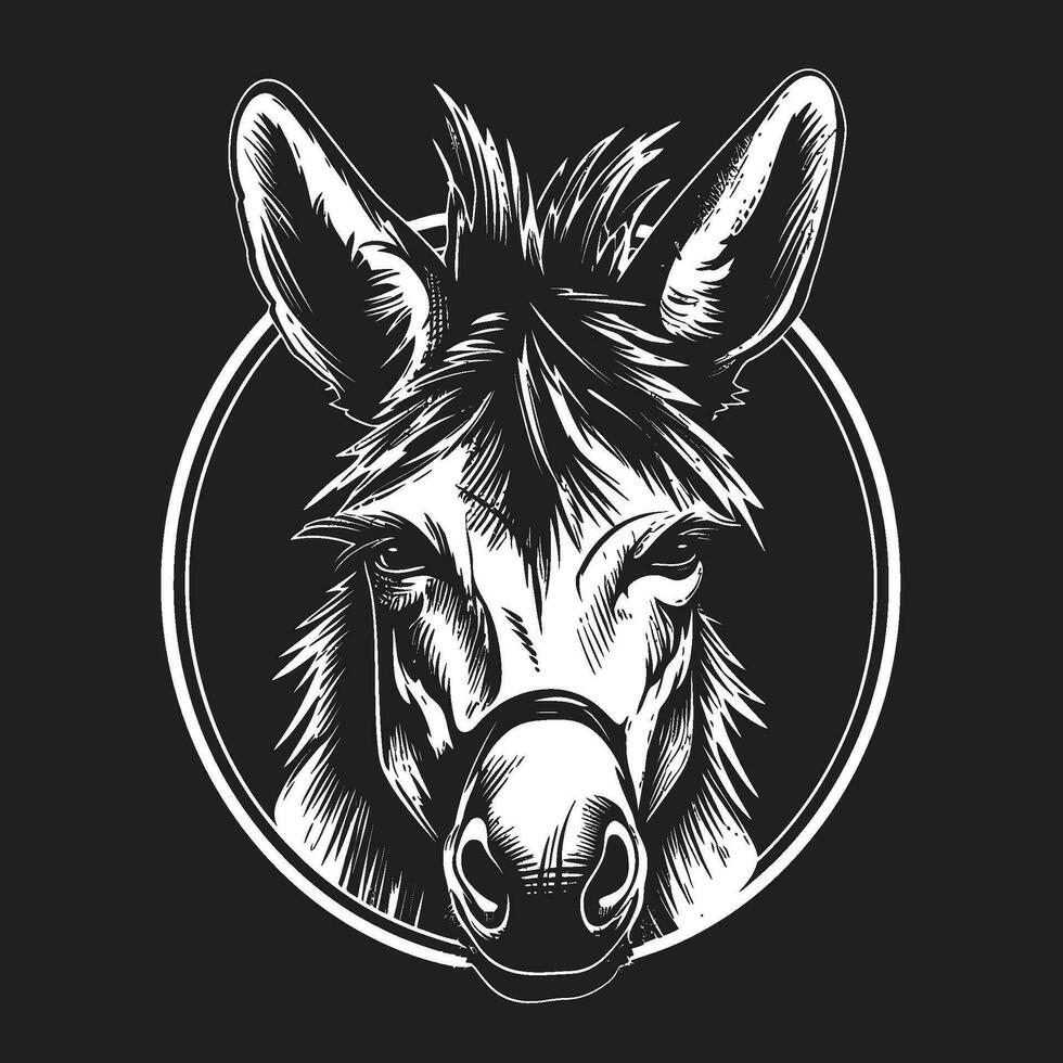 Assured Ass Logo Vector Icon Stubborn Strength Donkey Emblem Design