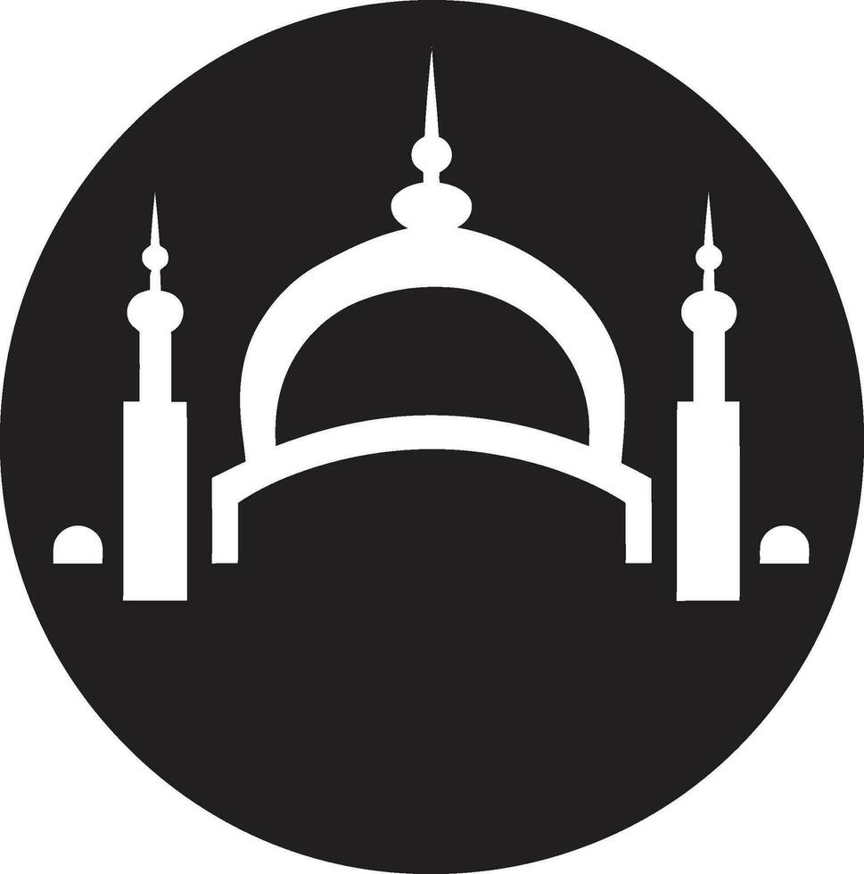 Faithful Foundations Mosque Logo Vector Eternal Essence Iconic Mosque Emblem