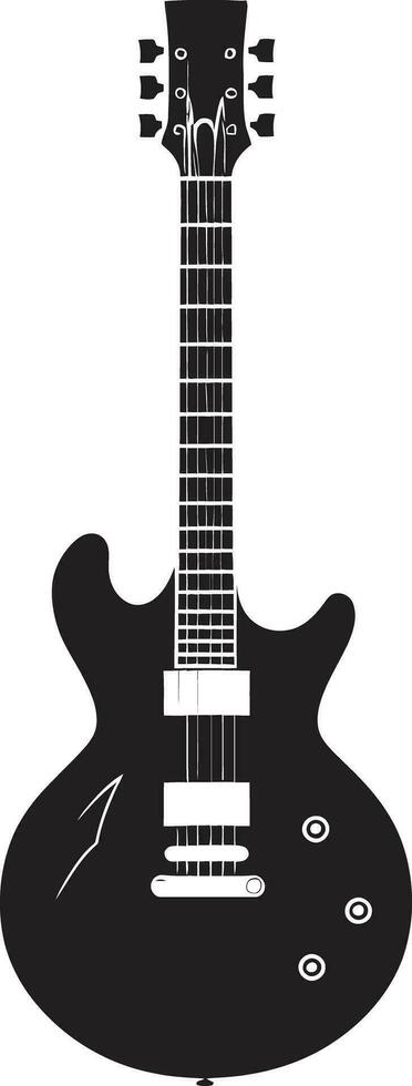 Fretboard Flourish Guitar Logo Vector Art Acoustic Anthem Guitar Icon Design Vector