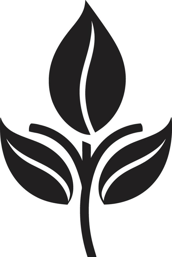 Garden Growth Plant Emblem Design Sustainable Splendor Iconic Plant Vector