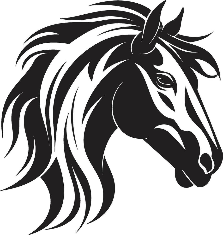 corcel símbolo icónico caballo logo sereno semental vector caballo emblema