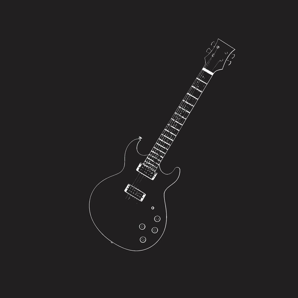 serenata estilo guitarra logo vector símbolo acorde crónicas guitarra icono vector
