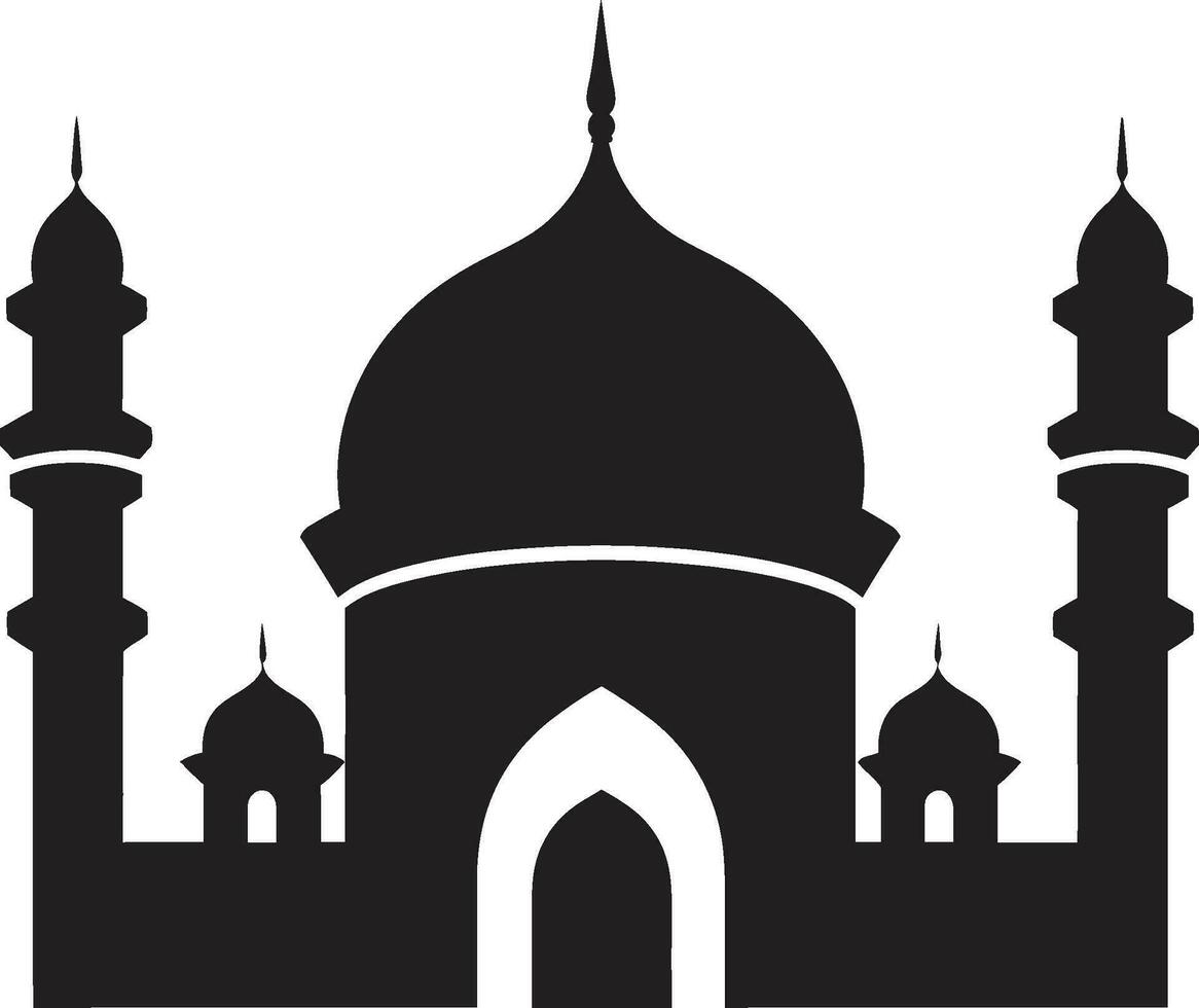 espiritual aguja mezquita logo vector santificado alturas icónico mezquita emblema