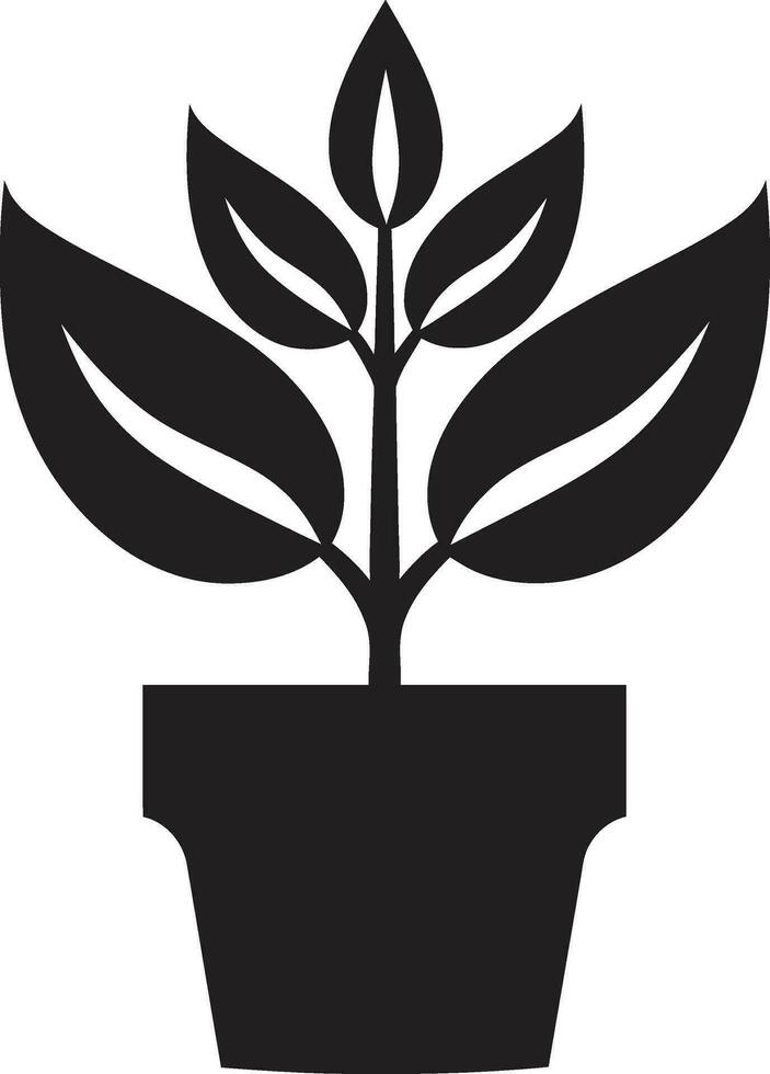 Eco Enchantment Logo Vector Icon Botanic Brilliance Plant Emblem Design