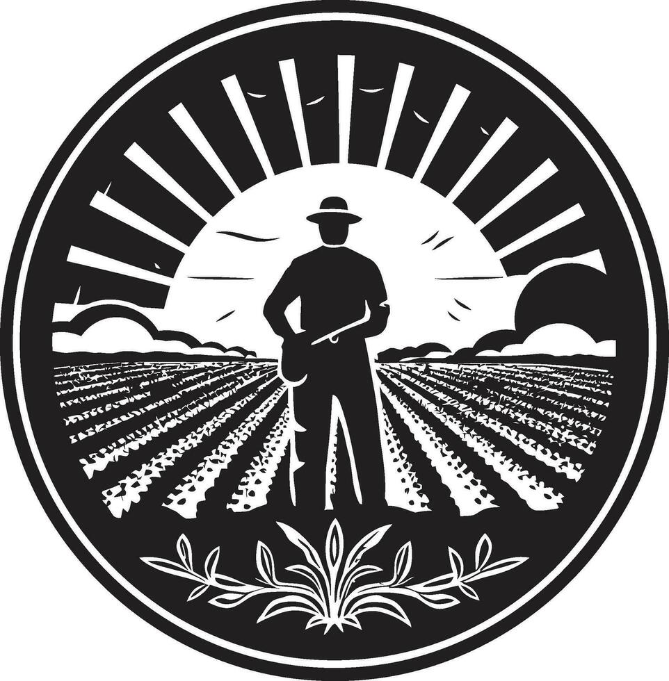 cosecha matices agricultura logo vector Arte agrario legado agricultura emblema vector