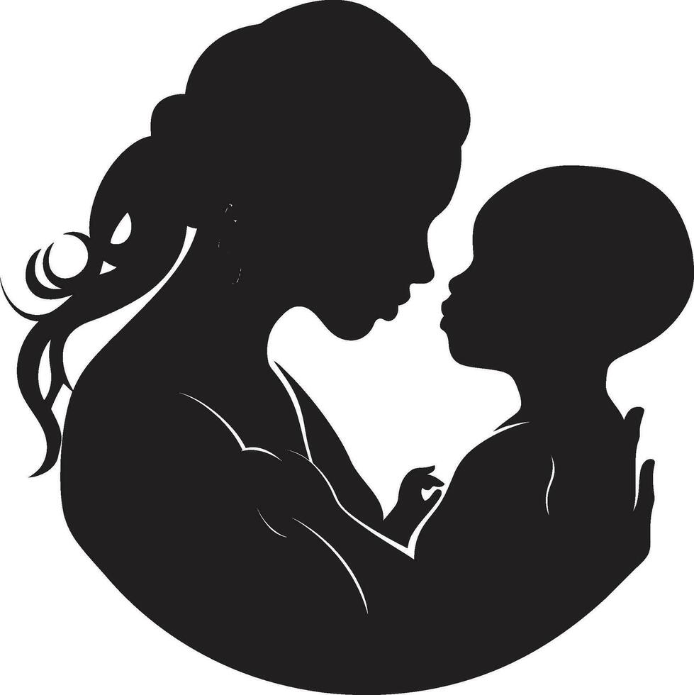 Unconditional Care Mothers Day Emblem Nurturing Moments Logo of Motherhood vector