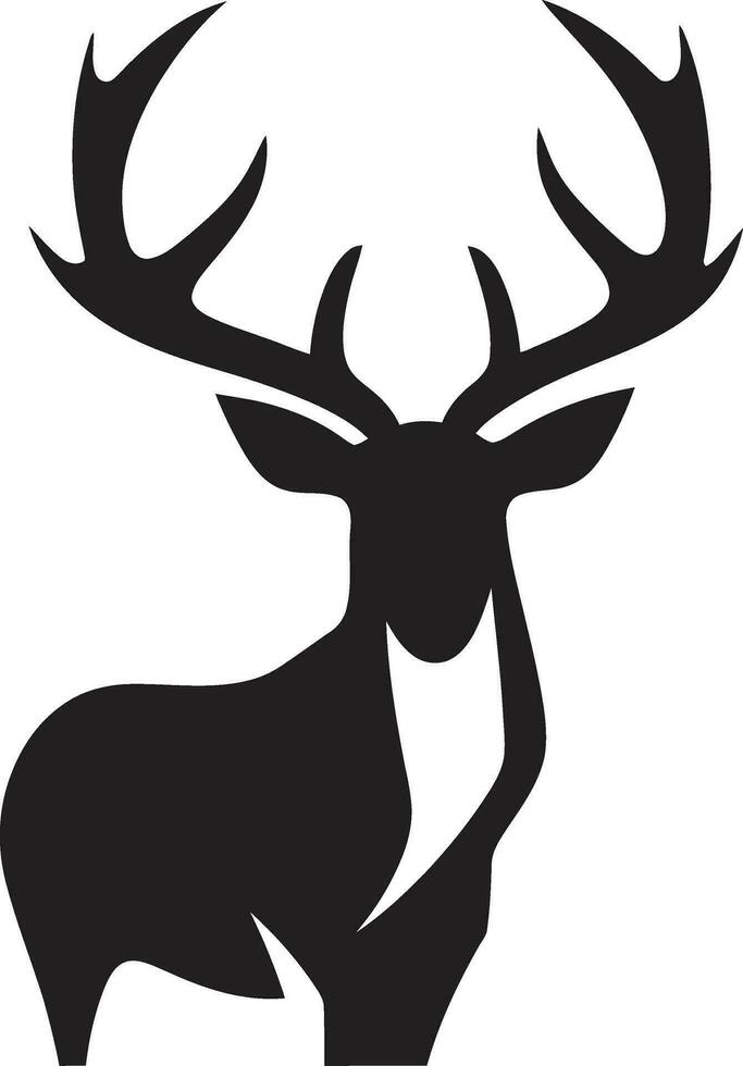 Graceful Antlers Deer Head Icon Design Iconic Majesty Deer Head Logo Vector Design