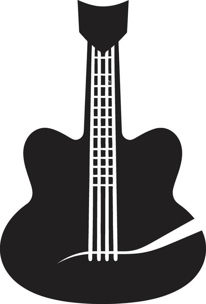 serenata estilo emblemático guitarra emblema vibrante versatilidad guitarra icono vector