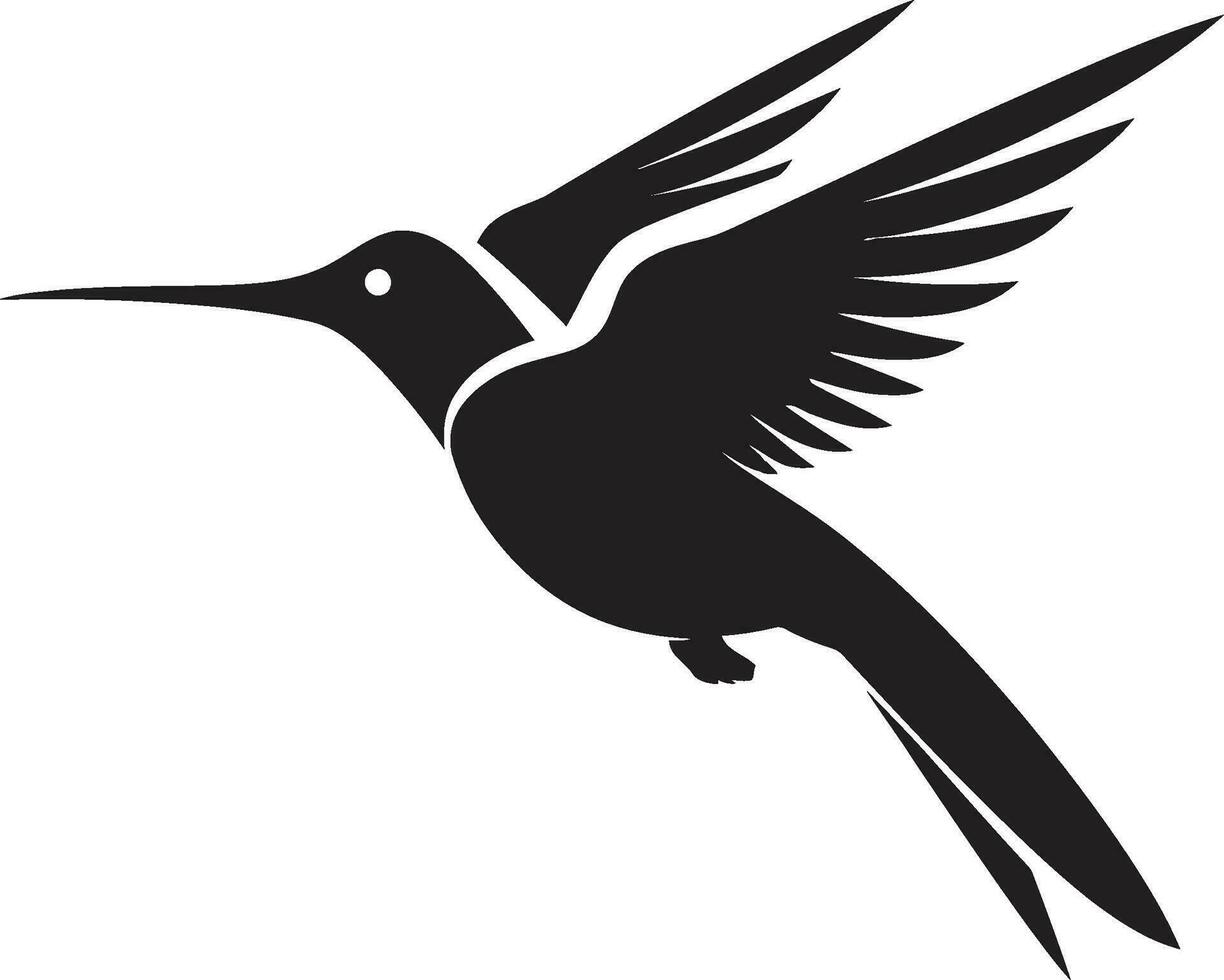 Graceful Glide Hummingbird Logo Graphic Swift Serenade Iconic Hummingbird vector