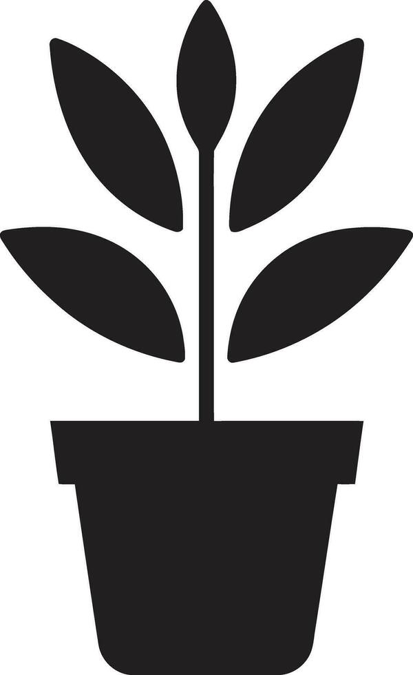 botánico belleza emblemático planta icono hojas perennes elegancia logo vector icono