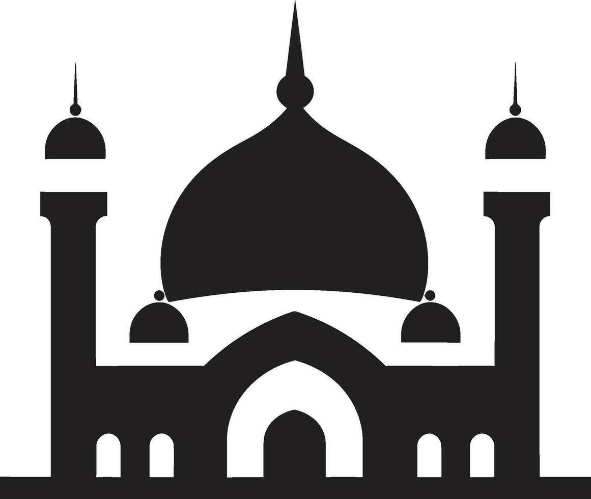 Divine Domain Emblematic Mosque Icon Mosque Marvel Iconic Logo Vector