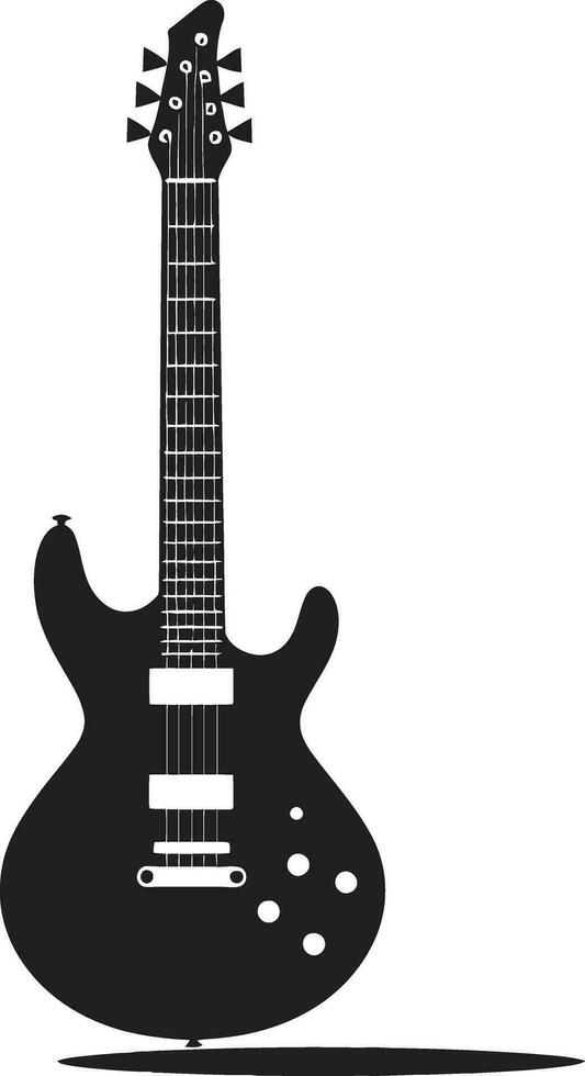 diapasón fantasía guitarra emblema vector Arte rítmico resplandor guitarra icono diseño vector