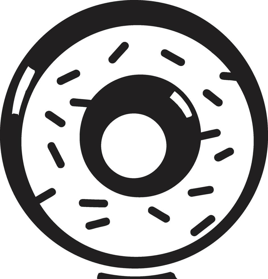 Flavorful Fantasy Emblematic Design Tempting Treats Donut Icon Vector