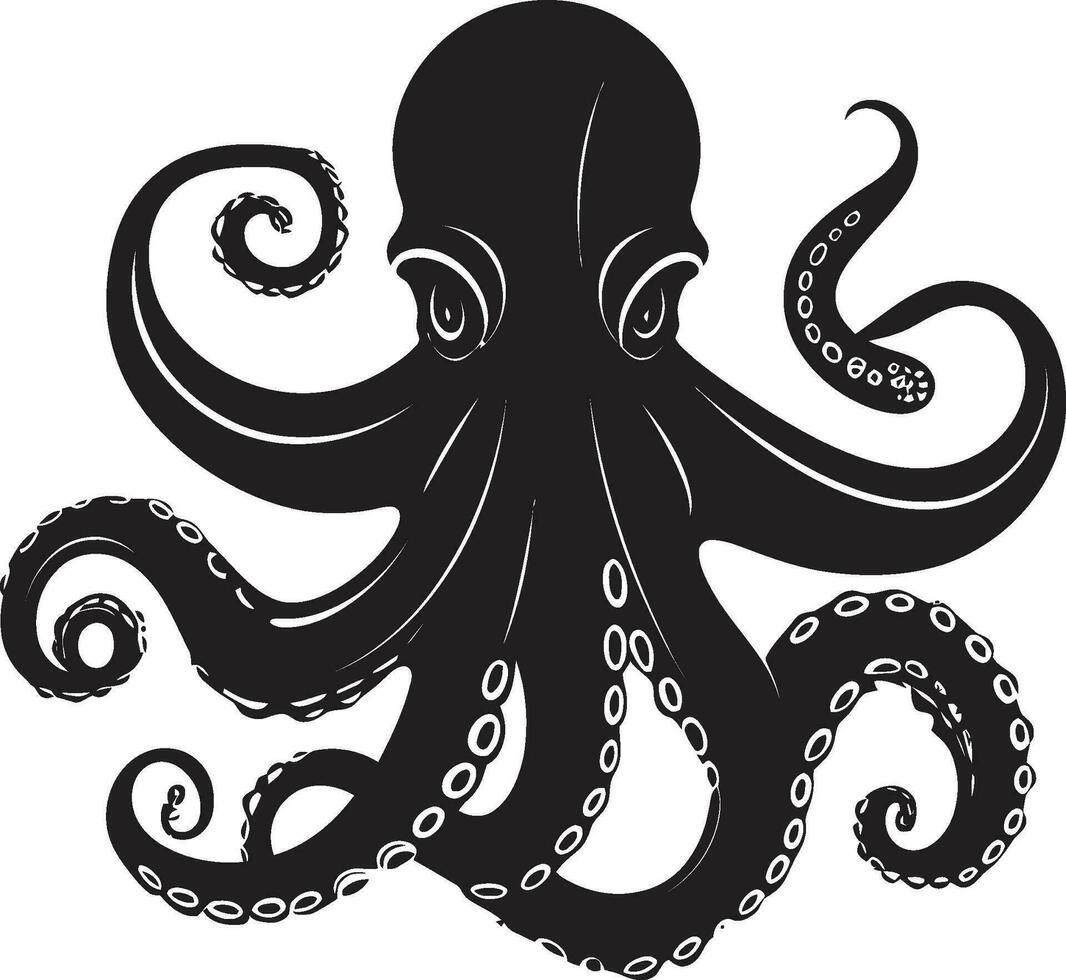 Eight Armed Aura Logo Vector Icon Serene Suckers Octopus Emblem Design