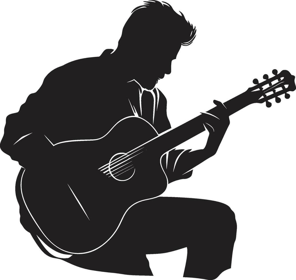 armónico horizonte músico icono vector melódico maestría guitarrista emblemático