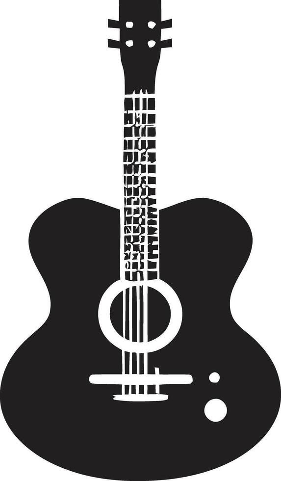 serenata estilo guitarra icono diseño armónico patrimonio guitarra logo vector