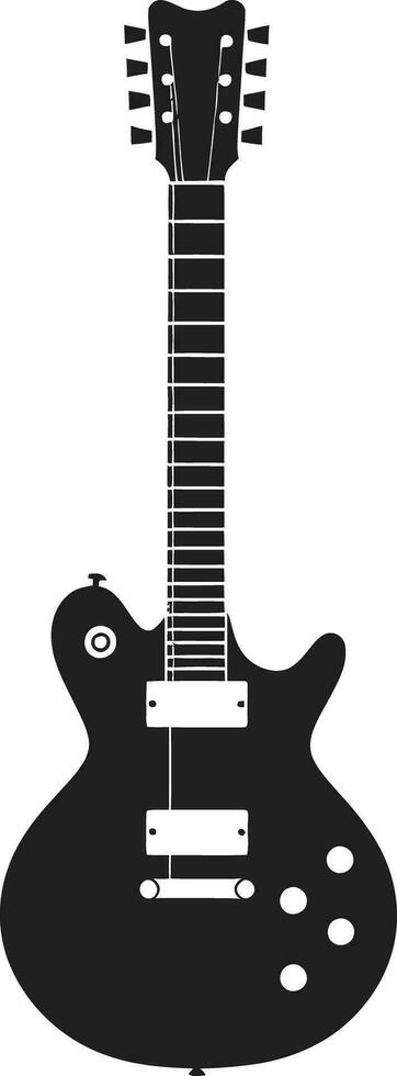 Serenade Style Guitar Logo Vector Illustration Melodic Muse Guitar Iconic Emblem