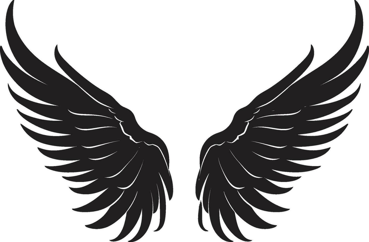 Heavenly Halo Emblem of Wings Serene Seraph Iconic Angel Design vector