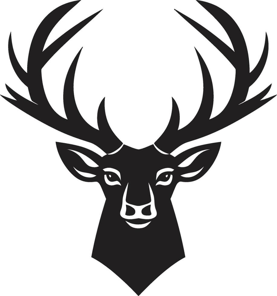 Symbolic Stag Deer Head Logo Vector Design Natures Elegance Deer Head Icon Design